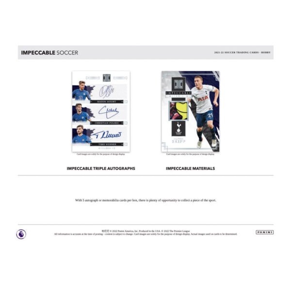 2021/22 Panini Impeccable Soccer Hobby Box - Image 3