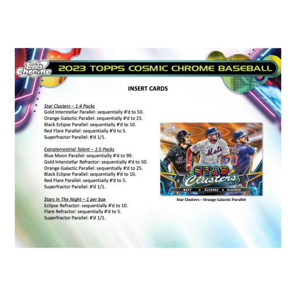 2023 Topps Cosmic Chrome Baseball Hobby Box - Image 5