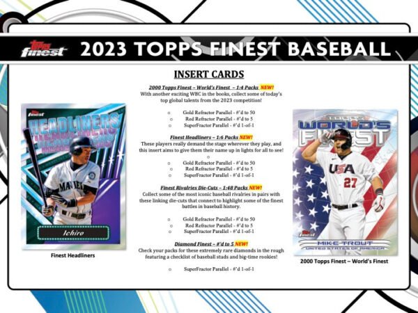 2023 Topps Finest Baseball Hobby Box - Image 3