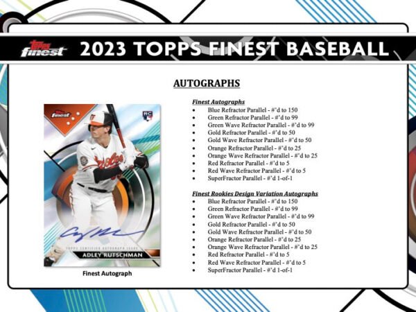 2023 Topps Finest Baseball Hobby Box - Image 4