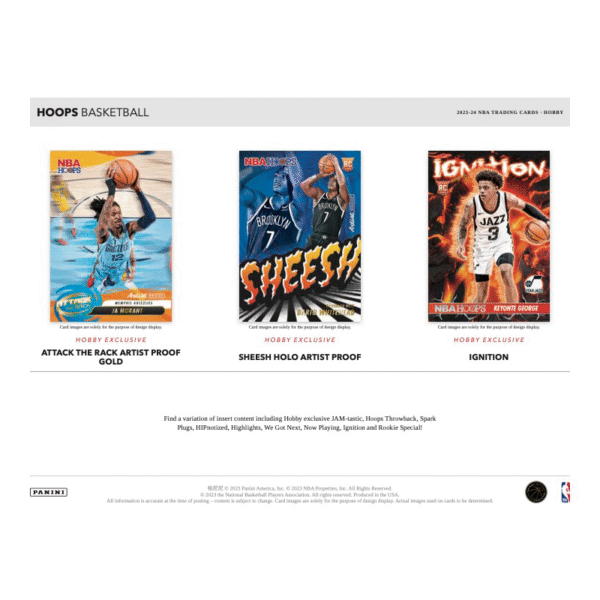 2023/24 Panini NBA Hoops Basketball Hobby Box - Image 3