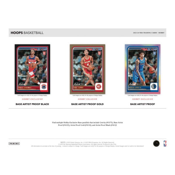 2023/24 Panini NBA Hoops Basketball Hobby Box - Image 5