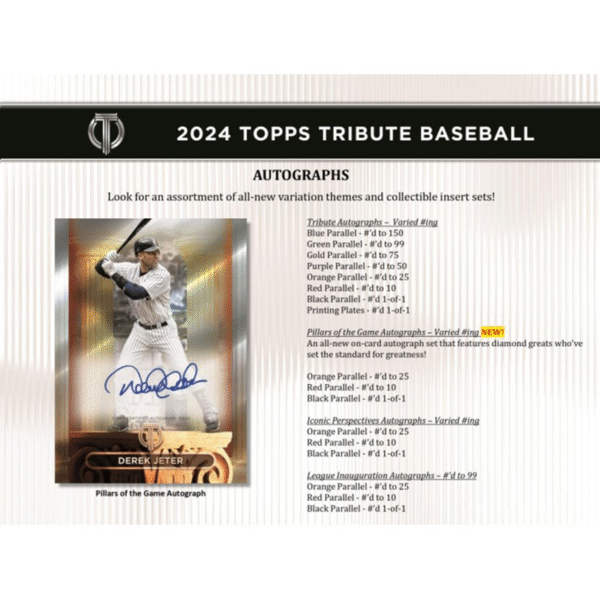 2024 Topps Tribute Baseball Hobby Box - Image 4