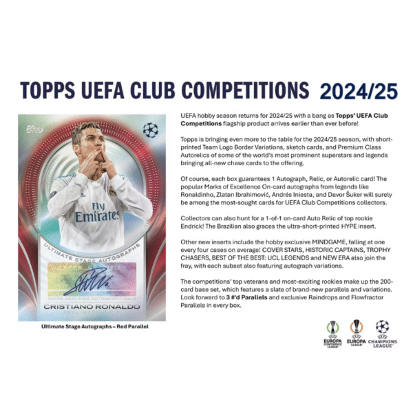 2024/25 Topps UEFA Club Competitions Soccer Hobby 12-Box Case - Image 3