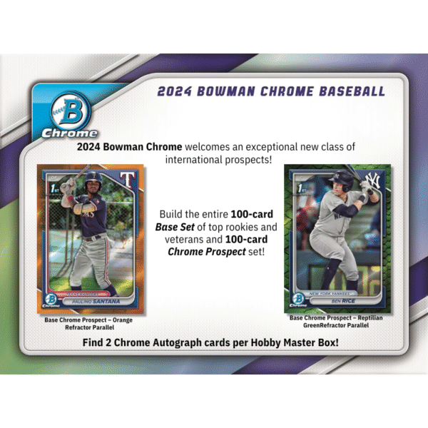 2024 Bowman Chrome Baseball Hobby Box - Image 2